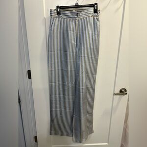 NWT Juicy Couture Black Label Bluechill Ticking Satin Twell Stripped Pants